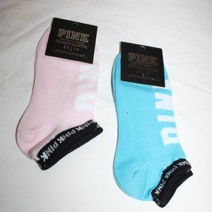 2 Pairs Victoria's Secret PINK Women's Socks NEW